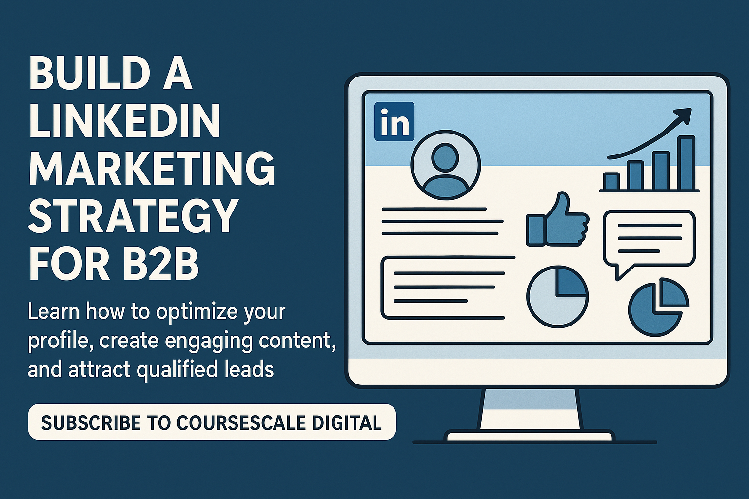 Business professional planning a LinkedIn marketing strategy for B2B growth